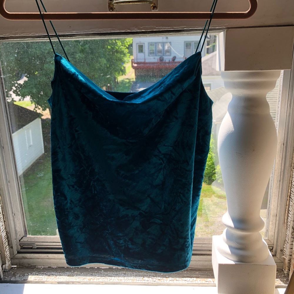 OPENING CEREMONY CRUSHED VELVET CAMI - Picture 4 of 5